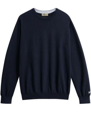 Woolrich Logo-Embroidered Sweatshirt - Blue