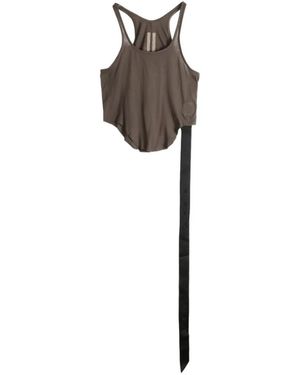 Rick Owens Racerback Crop Top - White