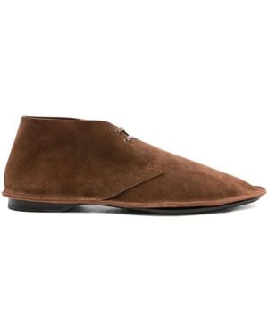 Saint Laurent Valentin Suede Boots - Brown