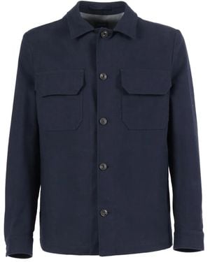 Brando Flap-Pocket Shirt Jacket - Blue