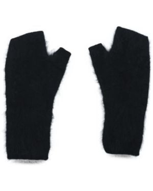 Thom Krom Brushed Fingerless Gloves - Black