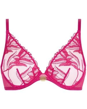 Aubade Sweet Euphoria Embroidered Triangle Bra - Pink