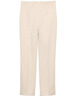 Prada Sablé Tapered Trousers - Natural