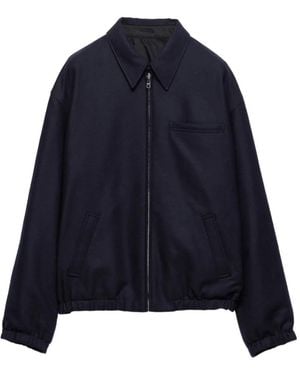 Prada Re-Wool Blouson Jacket - Blue