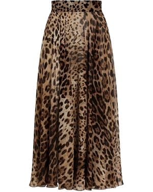 Dolce & Gabbana Midirock Mit Leoparden-Print - Natur
