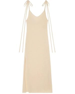 Alanui Tie-Strap Finest Maxi Dress - Natural