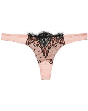 Fleur du Mal Iris Tanga Aus Spitze - Pink