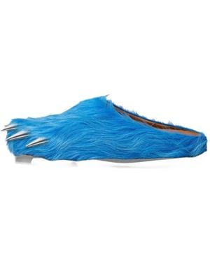 Bravest Studios Mules Bear Claw De Pelo Sintético - Azul