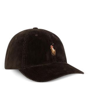 Polo Ralph Lauren Corduroy Embroidered Baseball Hat - Black