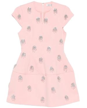 Jonathan Simkhai Robe Courte Ornementée À Col V - Pink