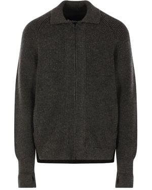 Barbour Zip-Fastening Ribbed-Knit Cardigan - Black