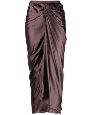 Rick Owens Gonna Wrap-Design Skirt - Purple