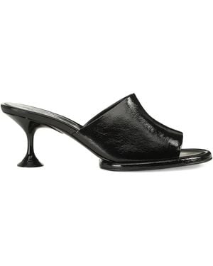 Sergio Rossi 60Mm Orb Leather Mules - Black