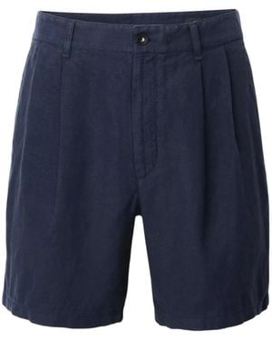 Rag & Bone Jackson Pleated-Design Shorts - Blue