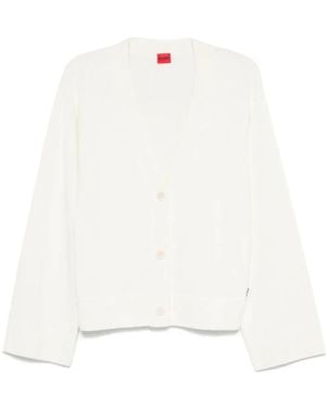 HUGO V-Neck Cardigan - White