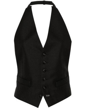 Maison Margiela Chaleco Con Espalda Descubierta - Negro