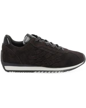 MICHAEL Michael Kors Woven-Panel Suede Trainers - Black