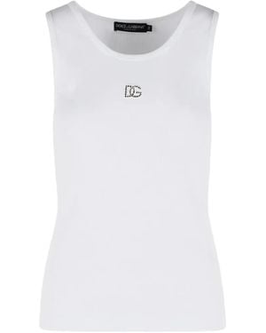 Dolce & Gabbana Embellished Cotton Mock Neck Shirt Size 40 - White