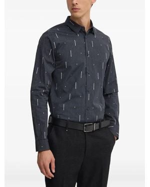 ARMANI EXCHANGE Hemd mit Nadelstreifen - Blau