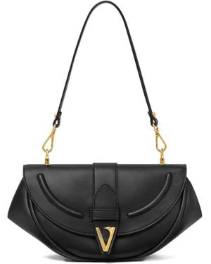 Versace Virtus Medium Shoulder Bag - Nero