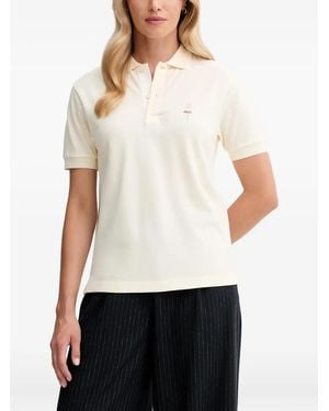 Bally Logo-Embroidered Polo Top - White