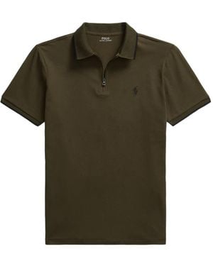 Polo Ralph Lauren Short-Sleeve Half-Zip Polo Shirt - Green