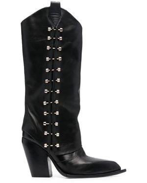 HARDOT Botas Estilo Western Con Puntera En Punta - Negro