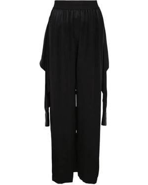 Alexander Wang Pantalon Style Boxe En Charmeuse De Soie - Black