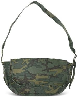 Needles Camouflage-Print Cotton Shoulder Bag - Green