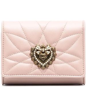 Dolce & Gabbana Cartera Devotion con logo - Rosa