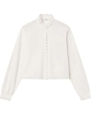 FRAME Keepsake Pintuck Shirt - White