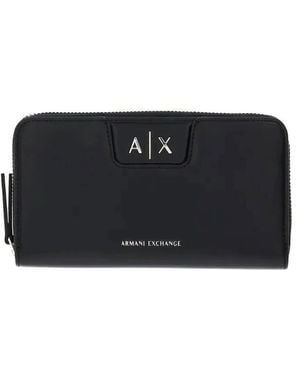 ARMANI EXCHANGE Logo-Detail Wallet - Black