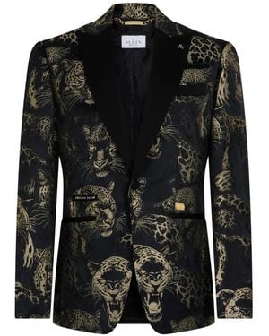 Philipp Plein Blazer Con Taglio Regular - Nero