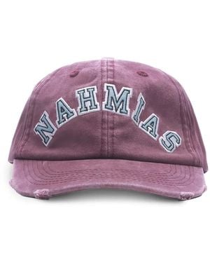 NAHMIAS Logo-Appliqué Cap - Purple