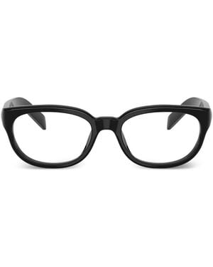 Prada Brille Mit Ovalem Gestell - Schwarz
