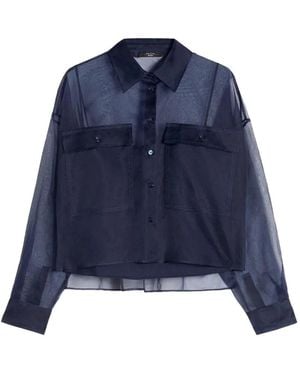 Weekend by Maxmara Colomba Pocket Blouse - Blue