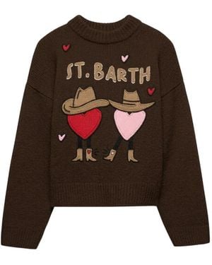 MC2 Saint Barth Jersey Con Corazón Bordado - Marrón
