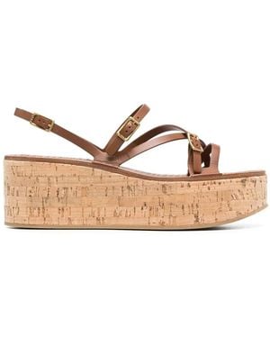 Tod's Strap-Detail Platform Sandals - Natural