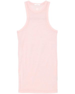 Haikure Racer-Back Wool Top - Pink