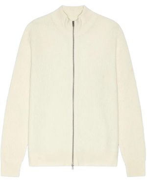 Les Deux Ribbed Zip-Up Jacket - White