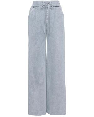Zimmermann Rebellion Drawstring-Snap Jeans - Gray