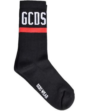 Gcds Calcetines Con Logo En Intarsia - Negro