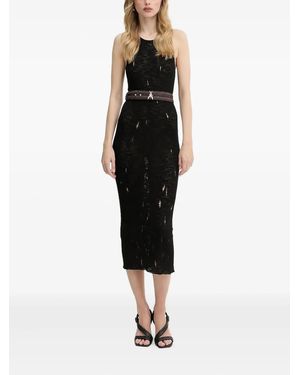 Patrizia Pepe Woven Insect-Detail Belt - Black