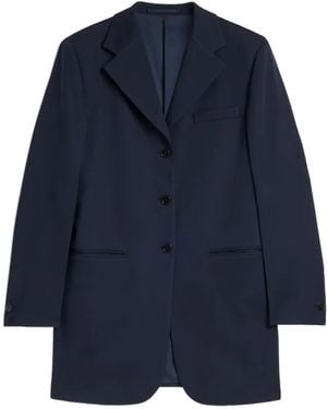 Jil Sander Single-Breasted Tailored Jacket - Blue
