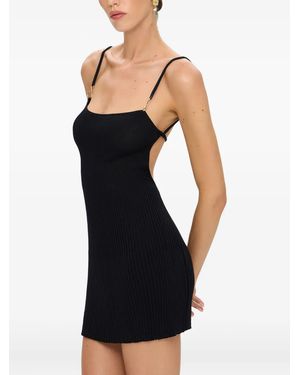 Korobeynikov Ribbed Mini Dress - Black