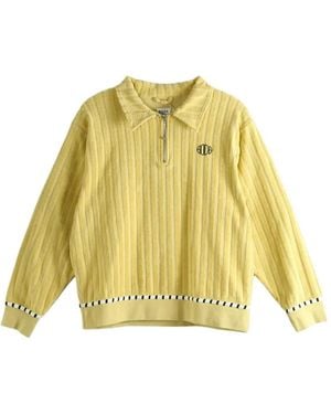 Bode Croquet Ground Pullover Mit Viertelreißverschluss - Gelb