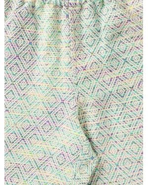 BBCICECREAM Rays Geometric-Pattern Shorts - Green