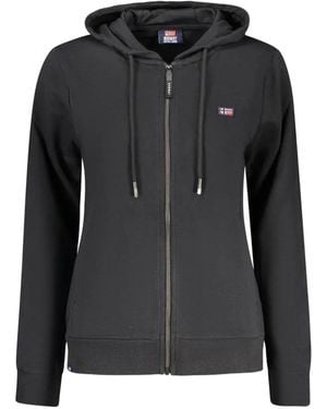 Norway 1963 Zip-Up Cotton Hoodie - Black