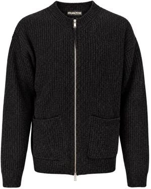 Franzese Collection David Beckham Ribbed-Knit Jacket - Black