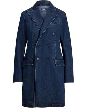 Polo Ralph Lauren Denim Double Breasted Coat - Blue